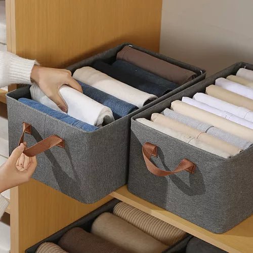 Multipurpose Organizer Basket Kit with 4 Pieces for Clothes and Towels
